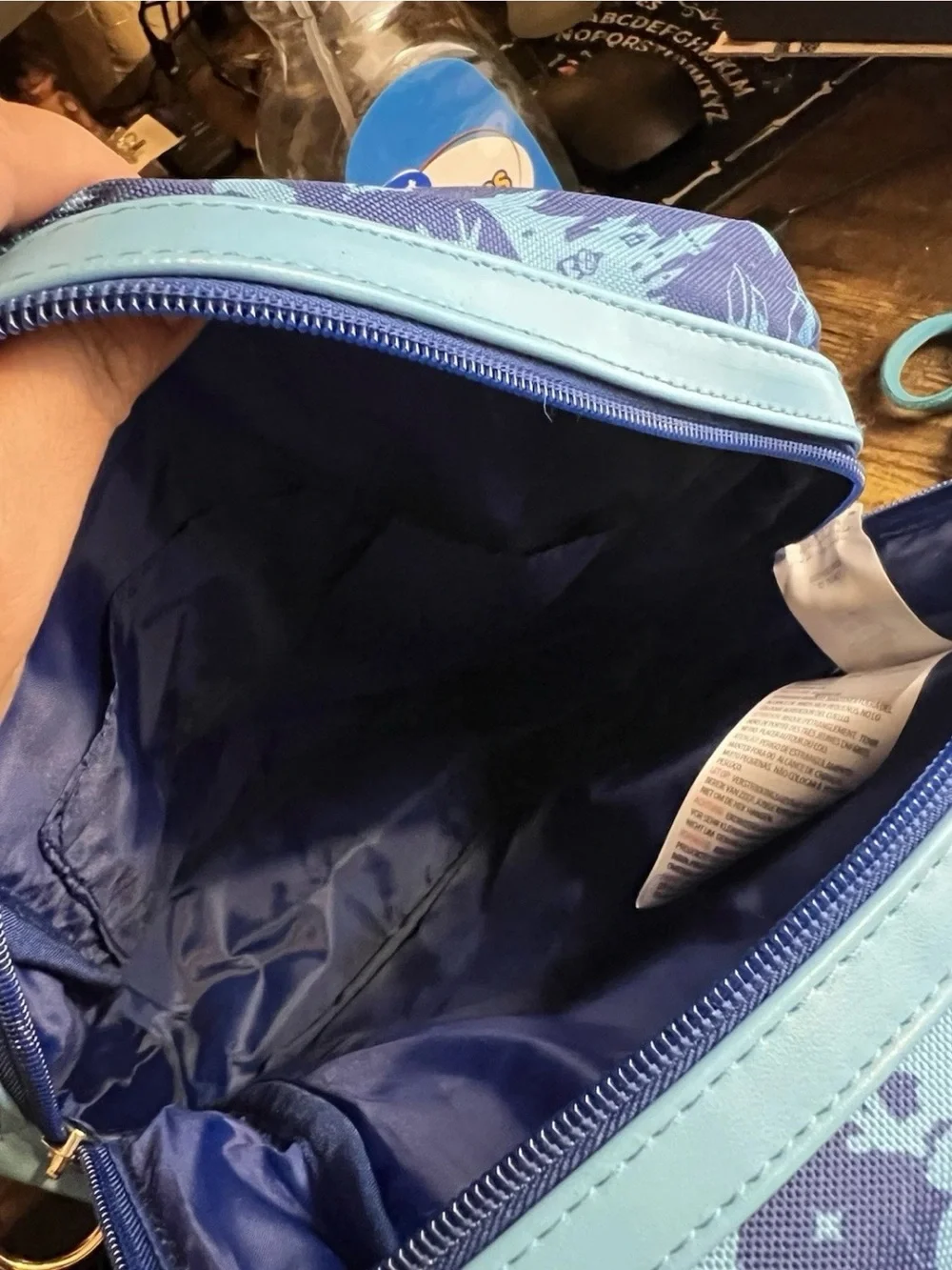 Disney WDW Blue Backpack with 50th Anniversary Character Graphics